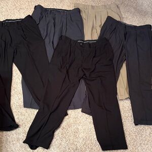 Haggar Men's Dress Pants - Black, Gray, Tan